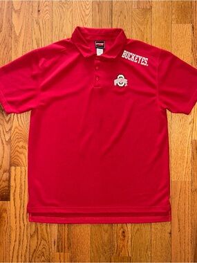 Ohio State Buckeyes Genuine Stuff Vintage Polo Shirt Size Large